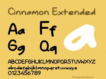 Cinnamon Extended Version 1.002;Fontself Maker 3.5.1 Font Sample