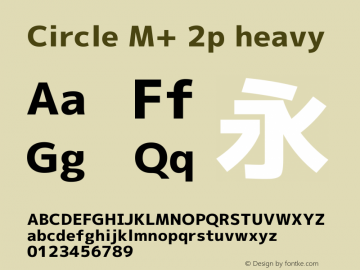 Circle M+ 2p heavy  Font Sample