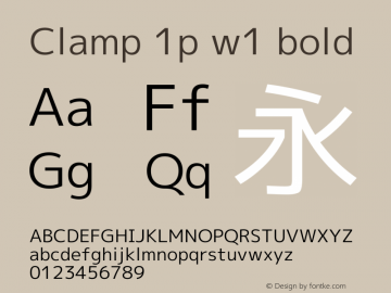 Clamp 1p w1 Bold Version 1.063a图片样张