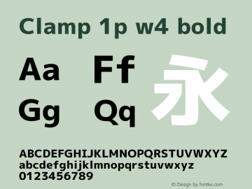 Clamp 1p w4 Bold Version 1.063a图片样张