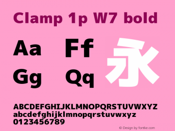 Clamp 1p W7 Bold Version 1.063a图片样张