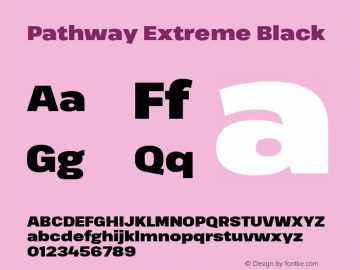 PathwayExtreme-Black Version 1.000 Font Sample