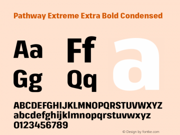 PathwayExtreme-ExtBdCond Version 1.000 Font Sample