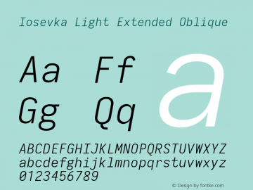 Iosevka Light Extended Oblique 3.0.0-alpha.1; ttfautohint (v1.8.3)图片样张