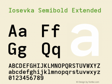 Iosevka Semibold Extended 3.0.0-alpha.1; ttfautohint (v1.8.3) Font Sample