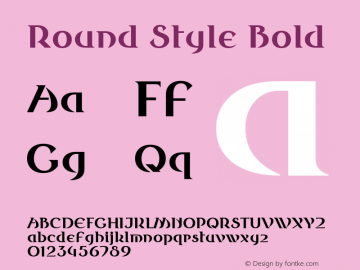 Round Style Bold Version 3.0.0; 2020-04-25图片样张