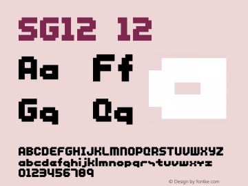 SG12 12 Macromedia Fontographer 4.1J 5/23/01 Font Sample