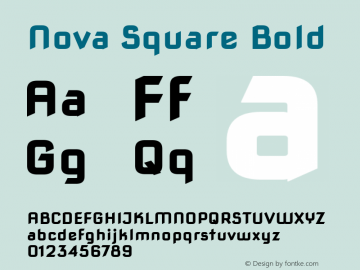 Nova Square Bold Version 3.0.0; 2020-05-26图片样张