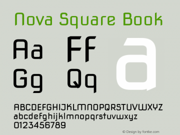 Nova Square Book Version 3.0.0; 2020-05-26 Font Sample