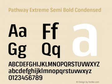 PathwayExtreme-SemBdCond Version 1.000 Font Sample