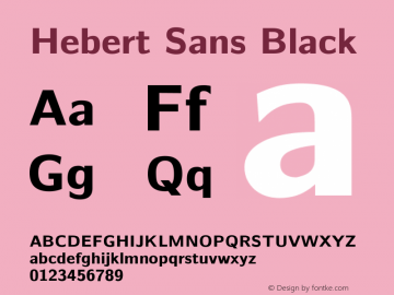 Hebert Sans Black Version 2.00;May 29, 2020;FontCreator 12.0.0.2522 64-bit图片样张