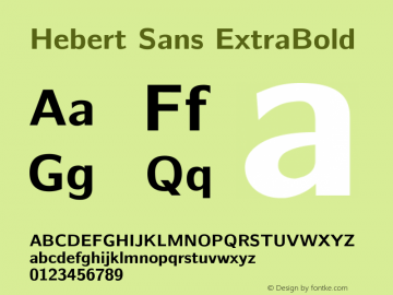 Hebert Sans ExtraBold Version 2.00;May 29, 2020;FontCreator 12.0.0.2522 64-bit Font Sample