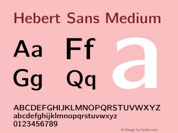 Hebert Sans Medium Version 2.00;May 29, 2020;FontCreator 12.0.0.2522 64-bit Font Sample