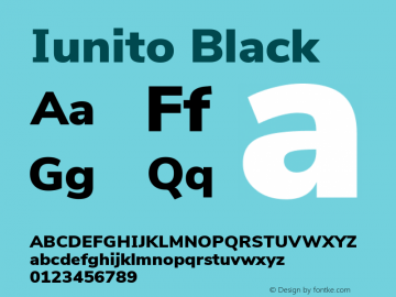Iunito Black Version 2.502;June 1, 2020;FontCreator 12.0.0.2522 64-bit Font Sample