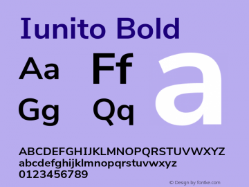 Iunito Bold Version 2.502;June 1, 2020;FontCreator 12.0.0.2522 64-bit Font Sample
