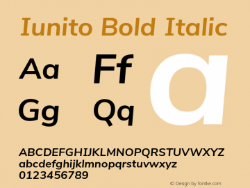 Iunito Bold Italic Version 2.502;June 1, 2020;FontCreator 12.0.0.2522 64-bit图片样张