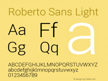 Roberto Sans Light Version 1.00;June 11, 2020;FontCreator 12.0.0.2522 64-bit; ttfautohint (v1.8.3)图片样张
