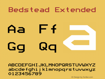 Bedstead Extended Version 002.002 Font Sample