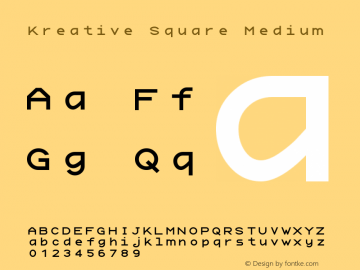 Kreative Square Version 2020.09.03 Font Sample