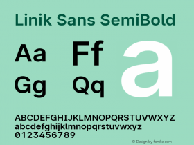 LinikSans-SemiBold Version 3.020; ttfautohint (v1.6)图片样张
