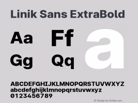 LinikSans-ExtraBold Version 3.020; ttfautohint (v1.6)图片样张