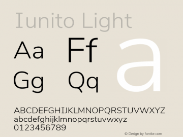 Iunito Light Version 2.502;June 1, 2020;FontCreator 12.0.0.2522 64-bit图片样张