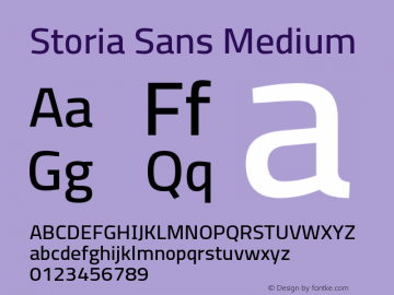 Storia Sans Medium Version 60.001;April 27, 2020;FontCreator 12.0.0.2522 64-bit Font Sample