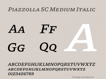 Piazzolla SC Medium Italic Version 1.200图片样张