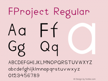 FProject Version 1.1 Font Sample