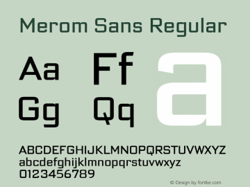 Merom Sans Version 1.001;July 19, 2020;FontCreator 13.0.0.2655 64-bit Font Sample