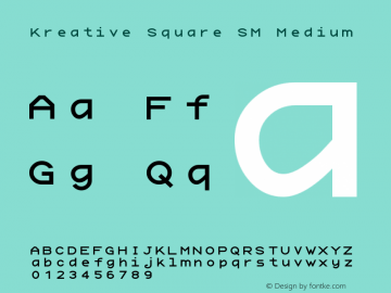 Kreative Square SM Version 2020.09.03 Font Sample