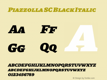 Piazzolla SC Black Italic Version 1.200图片样张