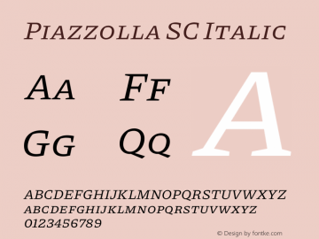 Piazzolla SC Italic Version 1.200图片样张