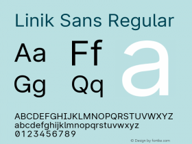 LinikSans-Regular Version 3.020; ttfautohint (v1.6)图片样张