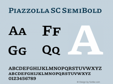 Piazzolla SC SemiBold Version 1.200图片样张