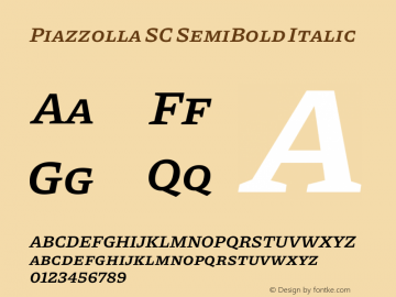 Piazzolla SC SemiBold Italic Version 1.200图片样张