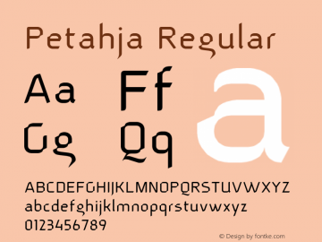 Petahja Regular Version 1.1图片样张