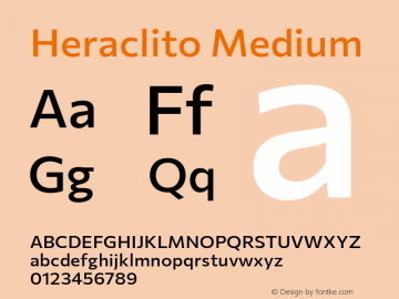 Heraclito Medium Version 1.00;July 8, 2020;FontCreator 13.0.0.2655 64-bit Font Sample