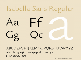 Isabella Sans Version 0.002;July 12, 2020;FontCreator 13.0.0.2655 64-bit; ttfautohint (v1.6)图片样张