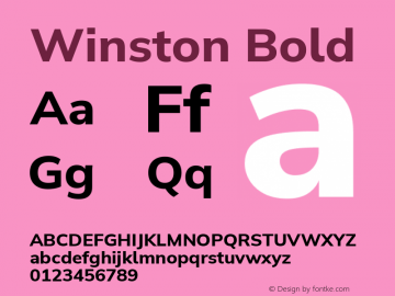 Winston Bold Version 2.503;July 17, 2020;FontCreator 13.0.0.2655 64-bit图片样张