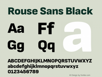 Rouse Sans Black Version 4.00;June 14, 2020;FontCreator 12.0.0.2522 64-bit; ttfautohint (v1.8.3) Font Sample