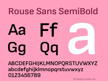 Rouse Sans SemiBold Version 4.00;June 14, 2020;FontCreator 12.0.0.2522 64-bit; ttfautohint (v1.8.3) Font Sample