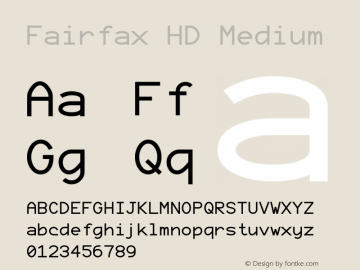 Fairfax HD Version 2020.09.03 Font Sample