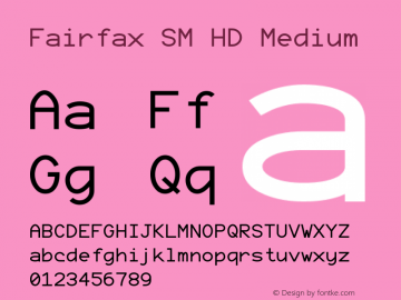 Fairfax SM HD Version 2020.09.03 Font Sample