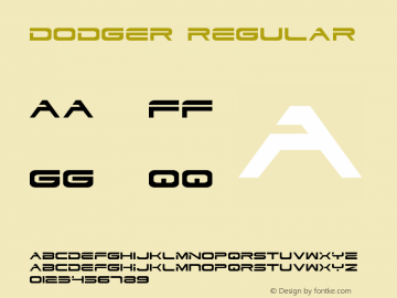 Dodger 2 Font Sample