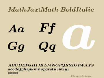 MathJax_Math-BoldItalic Version 1.1图片样张