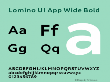 Lomino UI App Wide Bold Version 1.200图片样张