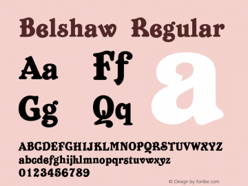 Belshaw Regular 001.001 Font Sample