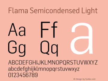 Flama Semicondensed Light Regular Version 1.000图片样张