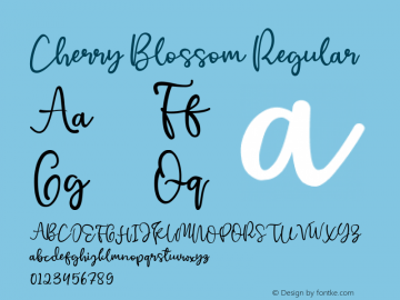 Cherry Blossom Version 1.00;July 11, 2020;FontCreator 11.5.0.2427 32-bit图片样张